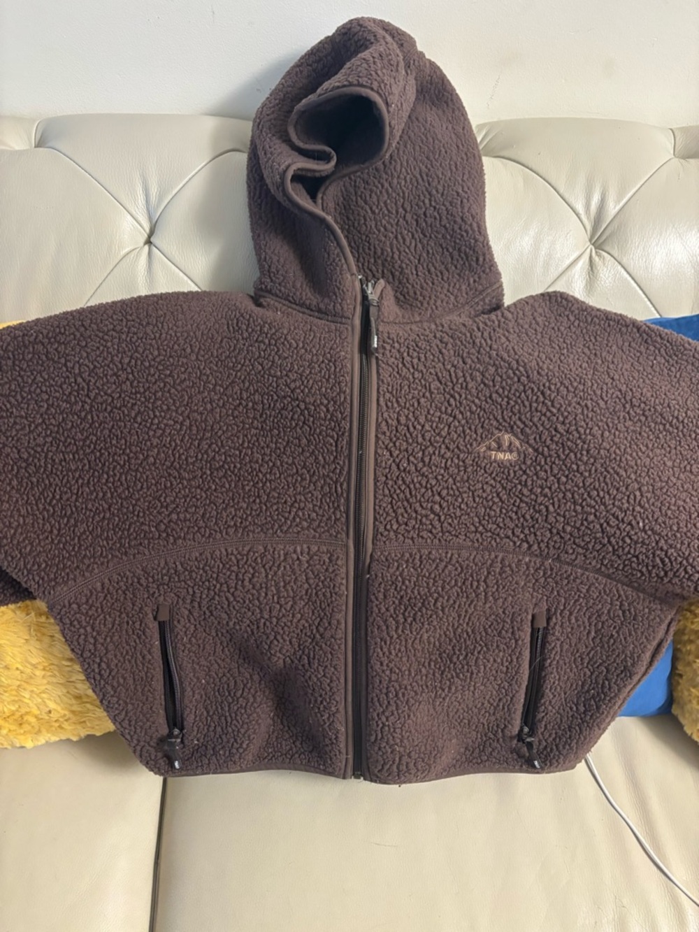 TNA Brown Sherpa Zip Hoodie